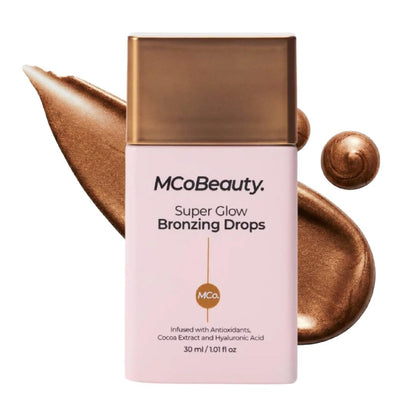 MCoBeauty - Super Glow Bronzing Drops - Effortless Face Tan with Shimmer Formula - Face Care, Bronze Drops - Contains Hyaluronic Acid, White Tea Extract, Cocoa Extract and More MCoBeautyBuy Supplements Australia
