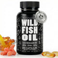 Wild Foods Omega 3 Fish Oil Supplement, 120 Capsules (1 pk) | Wild Caught, Burpless, Odorless, Non-GMO, Gluten Free | DPA, DHA, EPA Triple Strength Heart & Joint Nutrition for Women & Men Wild FoodsBuy Supplements Australia