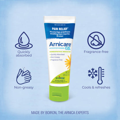 Boiron Arnicare Gel for Joint Pain, Muscle Pain, Swelling, Soreness, and Stiffness - Non-greasy and Fragrance-Free - 2.6 oz BoironBuy Supplements Australia