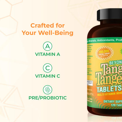 Youngevity Beyond Tangy Tangerine 2.0 Multi-Vitamin & Mineral Complex - Made with Natural & Whole Foods | 160,000 ORAC | 120 Tablets - 2-Pack Youngevity buy supplements Au