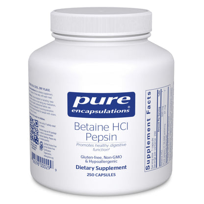 Pure Encapsulations Betaine HCl Pepsin - Digestive Enzymes Supplement for Digestion Aid & Support, Stomach Acid & Nutrient Absorption*