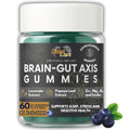 Gut Health & Bloating Relief Gummies – Digestion Support with Prebiotic Fiber, Inulin & Ashwagandha – Stress, Nervous Stomach, Sleep & Calm Support – Gut-Brain Axis Formula