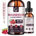 (2 Pack) Magnesium Glycinate Liquid Drops | 1000mg Liquid Magnesium Complex with D3, L-Thea & GABA for Energy, Sleep, Nerve and Heart Health, High Absorption, Raspberry Flavor GORNVBBuy Supplements Australia