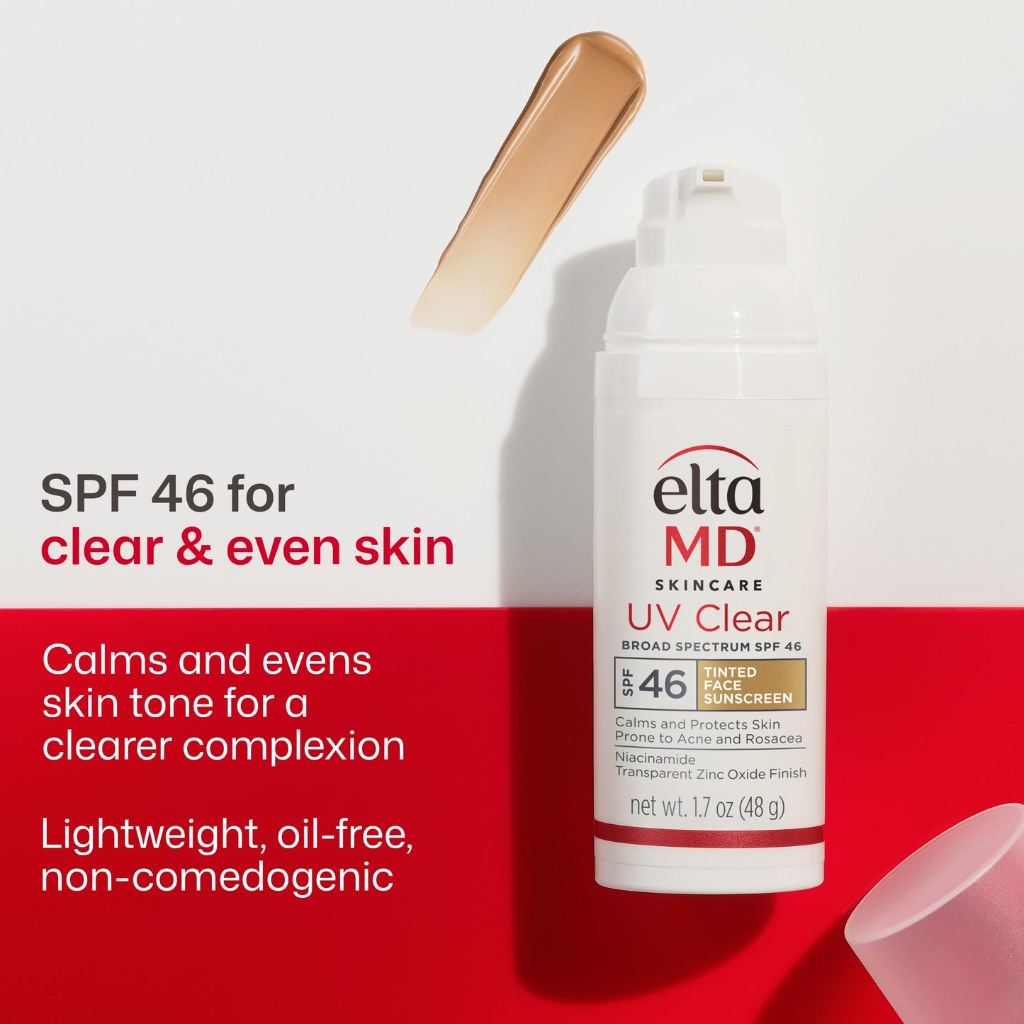 EltaMD UV Clear Tinted Sunscreen for Face, SPF 46 with Zinc Oxide, Oil-Free, Dermatologist Recommended, For Acne-Prone Sensitive Skin, 1.7 oz EltaMDBuy Supplements Australia