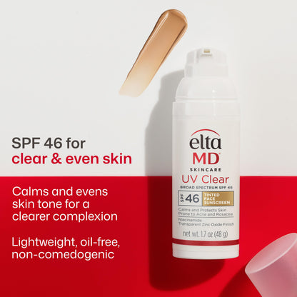EltaMD UV Clear Tinted Sunscreen for Face, SPF 46 with Zinc Oxide, Oil-Free, Dermatologist Recommended, For Acne-Prone Sensitive Skin, 1.7 oz EltaMDBuy Supplements Australia