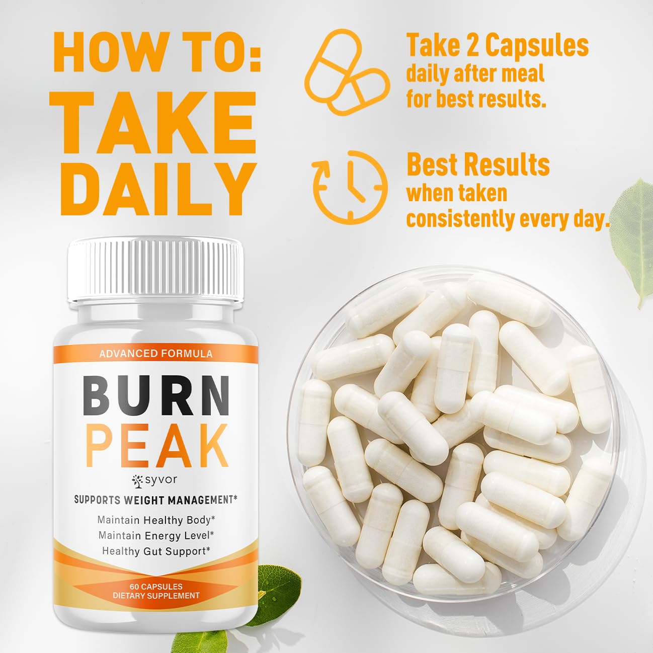 (5 Pack) Burn Peak Capsules, Official Burnpeak Pink Salt Pills with All Natural Ingredients, Advanced Health and Wellness Supplement with Premium Vitamins for Active Lifestyle Support (300 Capsules) Syvor buy supplements Au