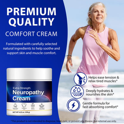 Neuropathy Cream for Feet, Legs & Hands – Lightweight, Plant-Based Formula with Cooling Comfort, 120g CFXYHNOXBuy Supplements Australia
