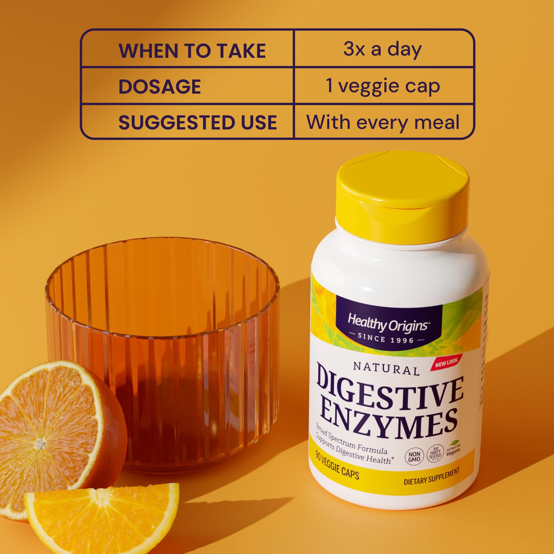 Healthy Origins Digestive Enzymes, 180 Veggie Capsules - Broad Spectrum, Multi-Enzyme Blend with Protease, Amylase & Lipase - Supports GI Comfort