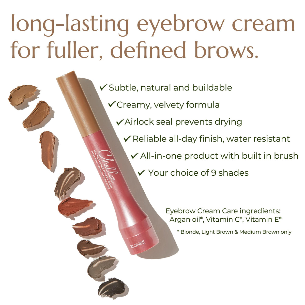 Chella Eyebrow Cream, Tantalizing Taupe - Vegan, Cruelty Free, Paraben Free, Gluten Free Eyebrow Pomade Makeup - Long Wearing, Velvet Consistency, Water Proof ChellaBuy Supplements Australia