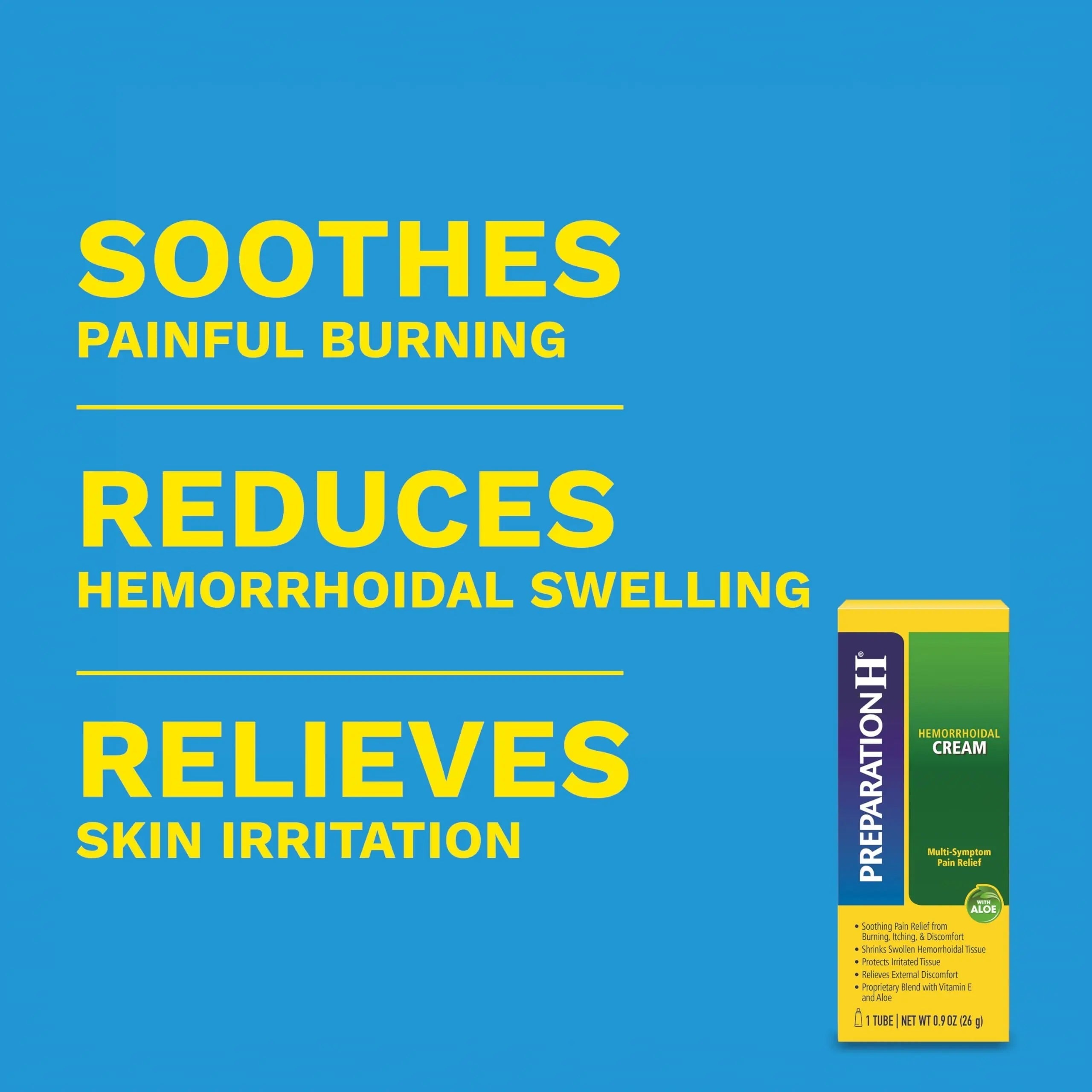 Preparation H Hemorrhoid Symptom Treatment Cream (0.9 Ounce Tube), Maximum Strength Multi-Symptom Pain Relief with Aloe Preparation HBuy Supplements Australia