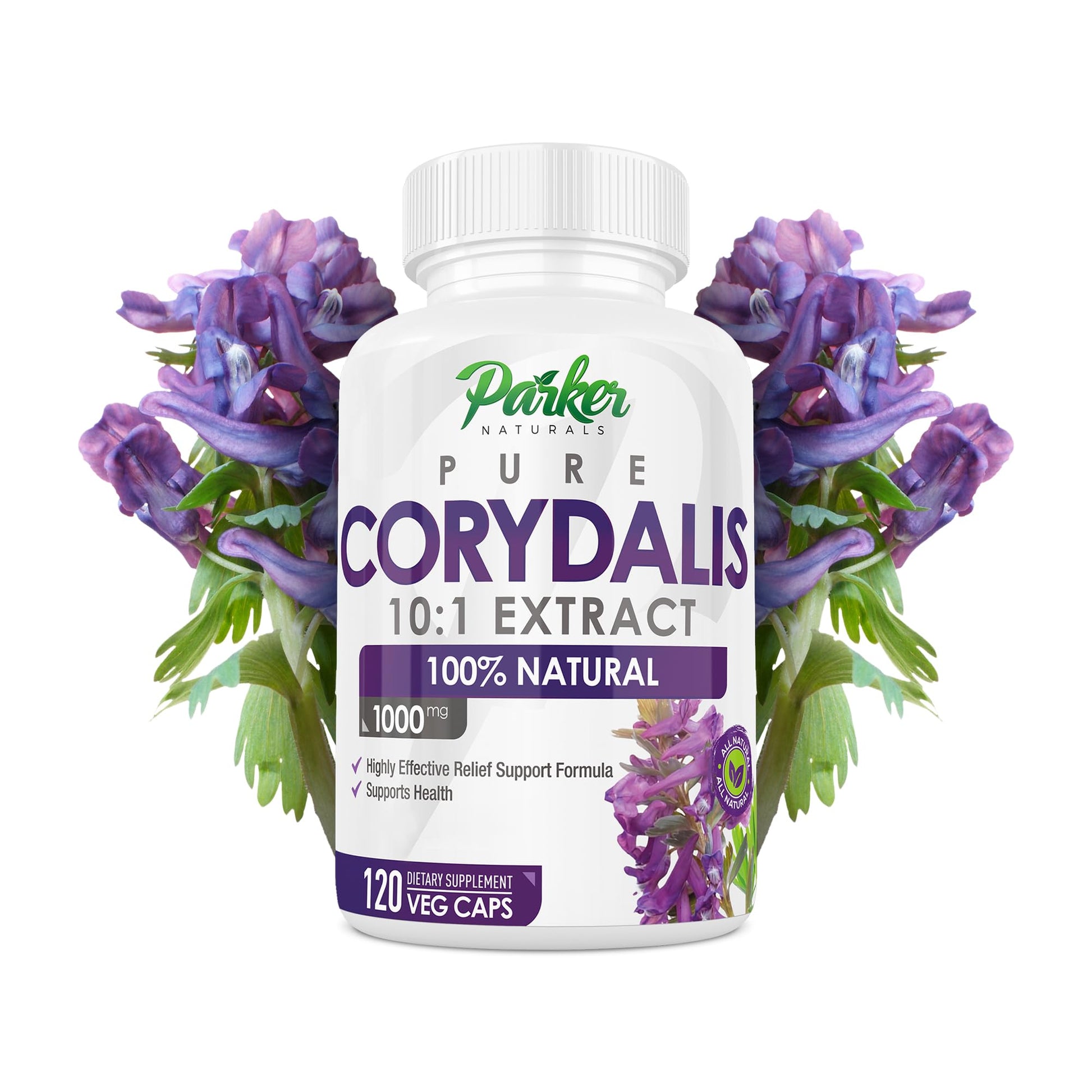 Pure Corydalis Root Extract Capsule - 1000mg Strength, 10:1 Corydalis Yanhusuo Extract, Natural Relief, Long Lasting, 100% Vegetarian, 60 Servings, 120 Count Parker NaturalsBuy Supplements Australia