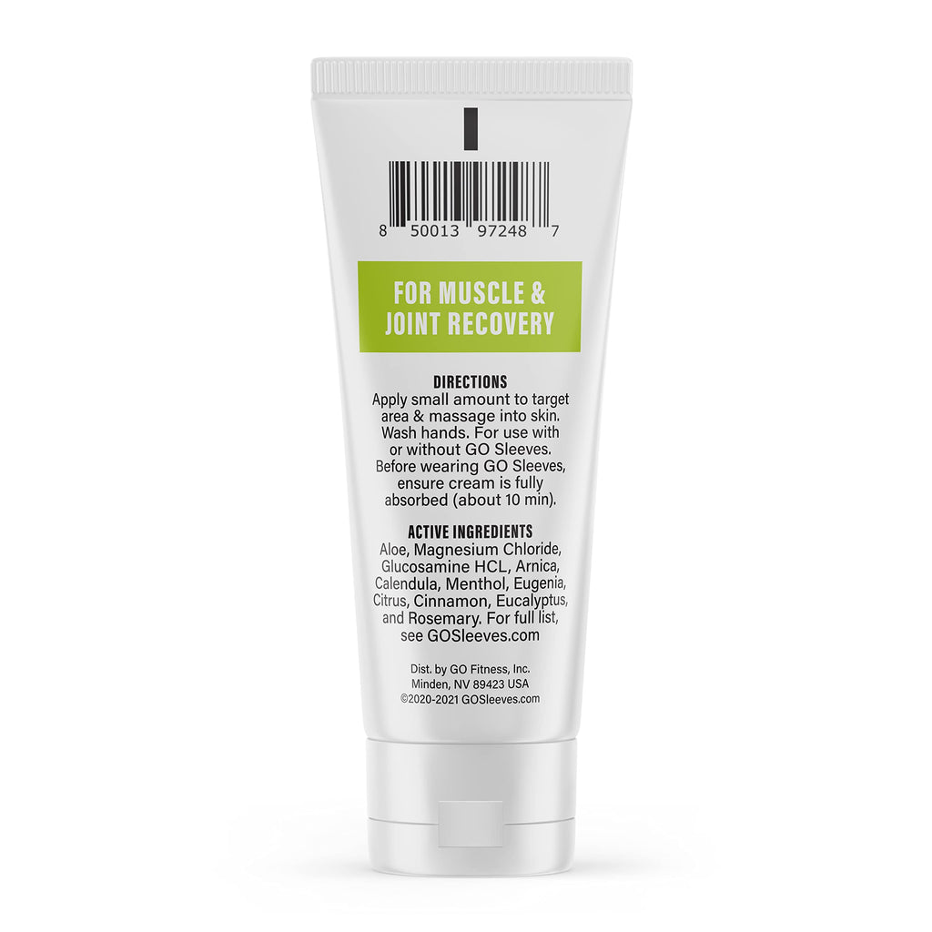 Go Sleeves Sports Recovery Cream - Concentrated Muscle and Joint Recovery Lotion – Magnesium Chloride Cream with Arnica for Muscle Pain and Stiffness from Running, Exercise, Backache – 2 Ounces GO SLEEVESBuy Supplements Australia