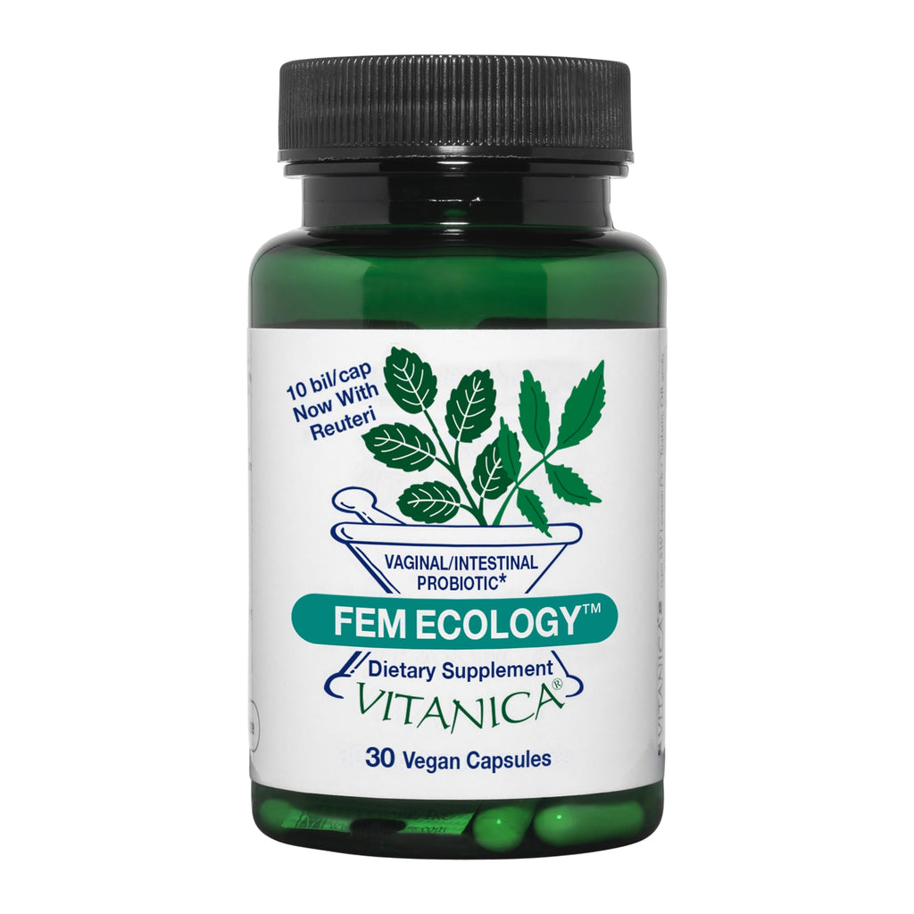Vitanica FemEcology, Vaginal and Intestinal Probiotic Support, Vegetarian, 30 Capsules VitanicaBuy Supplements Australia