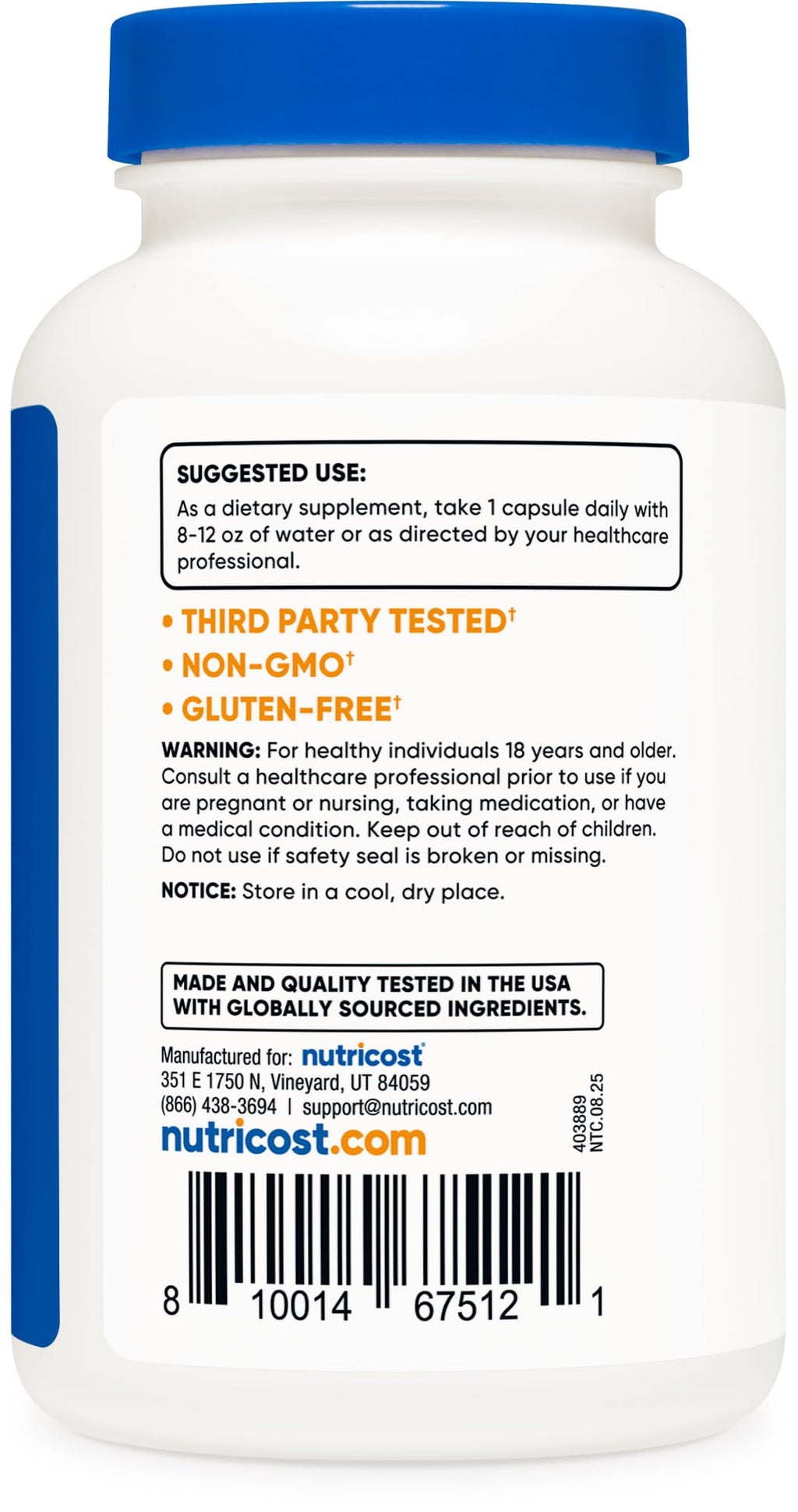 Nutricost 5-HTP 100mg, 240 Vegetarian Capsules (5-Hydroxytryptophan) - Non-GMO & Gluten Free