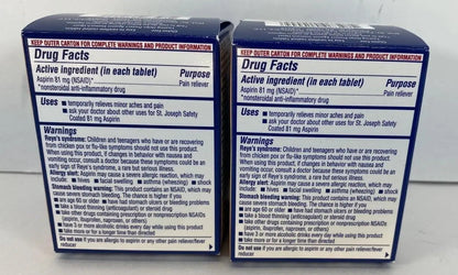 St. Joseph Pain Reliever, 81 mg, Enteric Coated Tablets, 36 ct. St. JosephBuy Supplements Australia