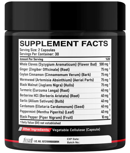 DEDICAD 11in1 Cloves Supplement with Ginger, Ceylon Cinnamon and 8 Other More - Digestive, Immune System, Mood Support - 60 Capsules - 30 Days Supply DEDICAD buy supplements Au