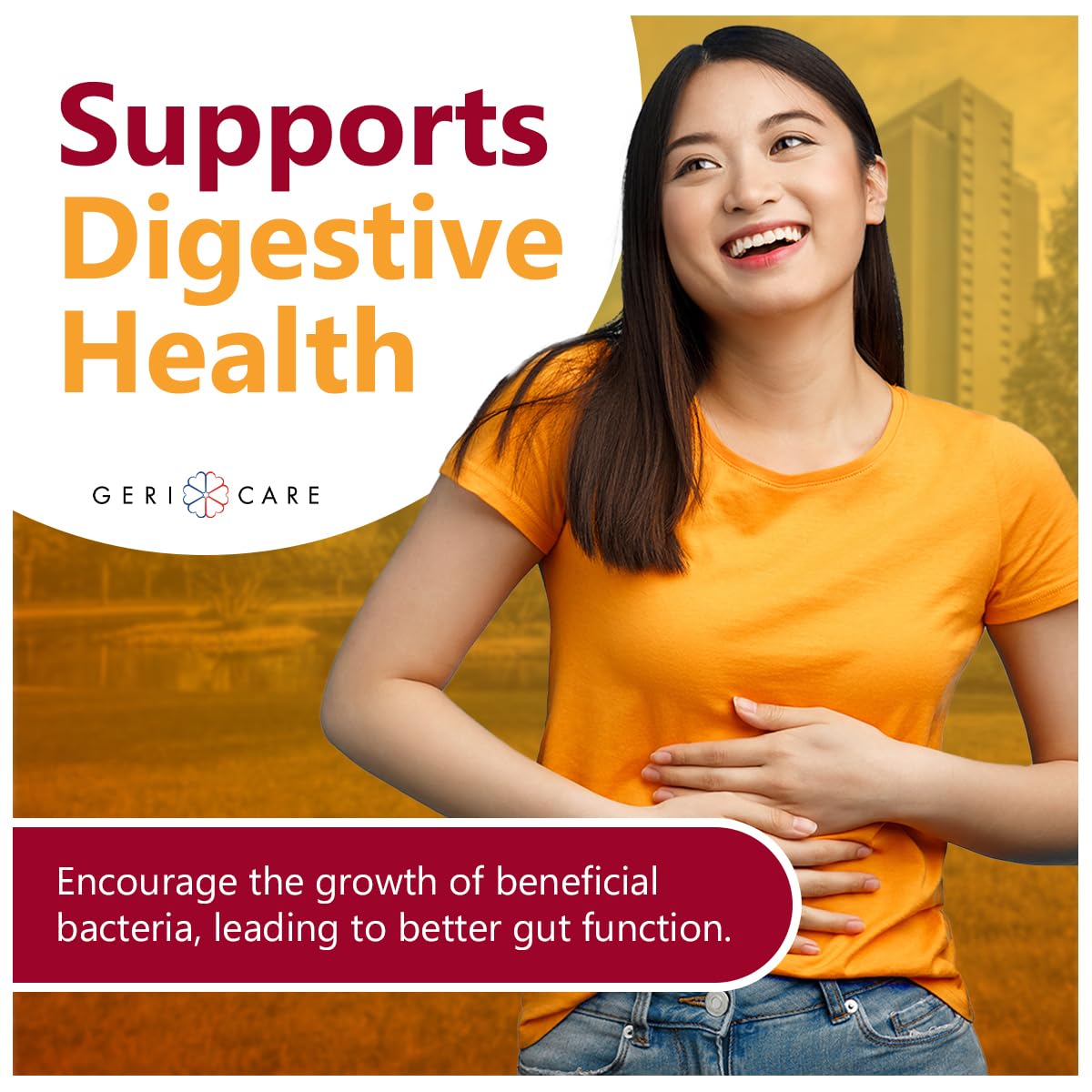 GeriCare Prebiotic Digestive Support, Gummies Compare to Metamucil Fiber Gummies, Berry Flavor, 72 Count, Plant-Based Fiber for Gut Health, Non-GMO,