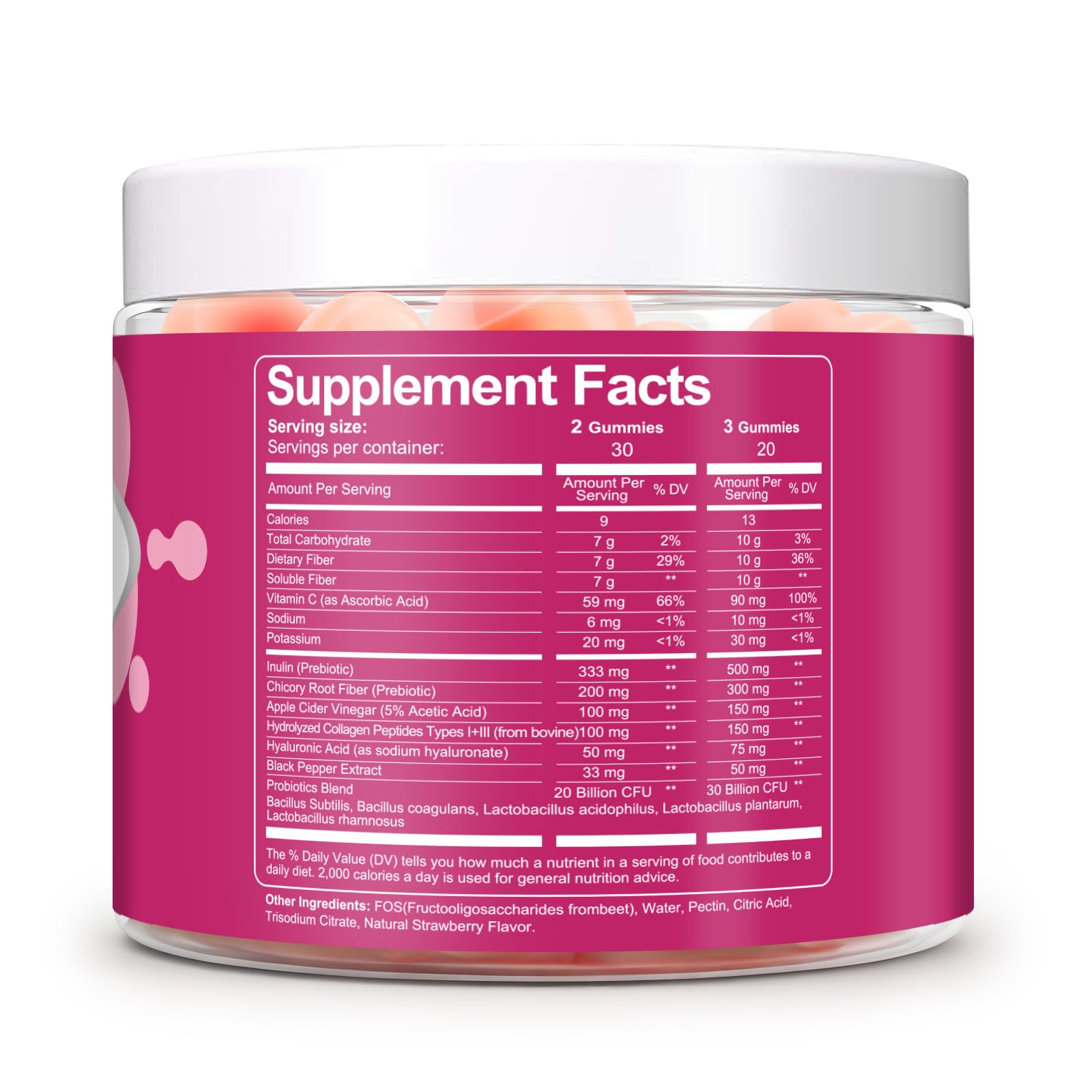 Migcopat 10G Fiber Gummies with Collagen Peptides, Hyaluronic Acid, Vitamin C, ACV, 30 Billion CFU Probiotics – Sugar Free Collagen Gummy for Skin, Hair & Nails – Digestive Health Support – 60 Cts MigcopatBuy Supplements Australia