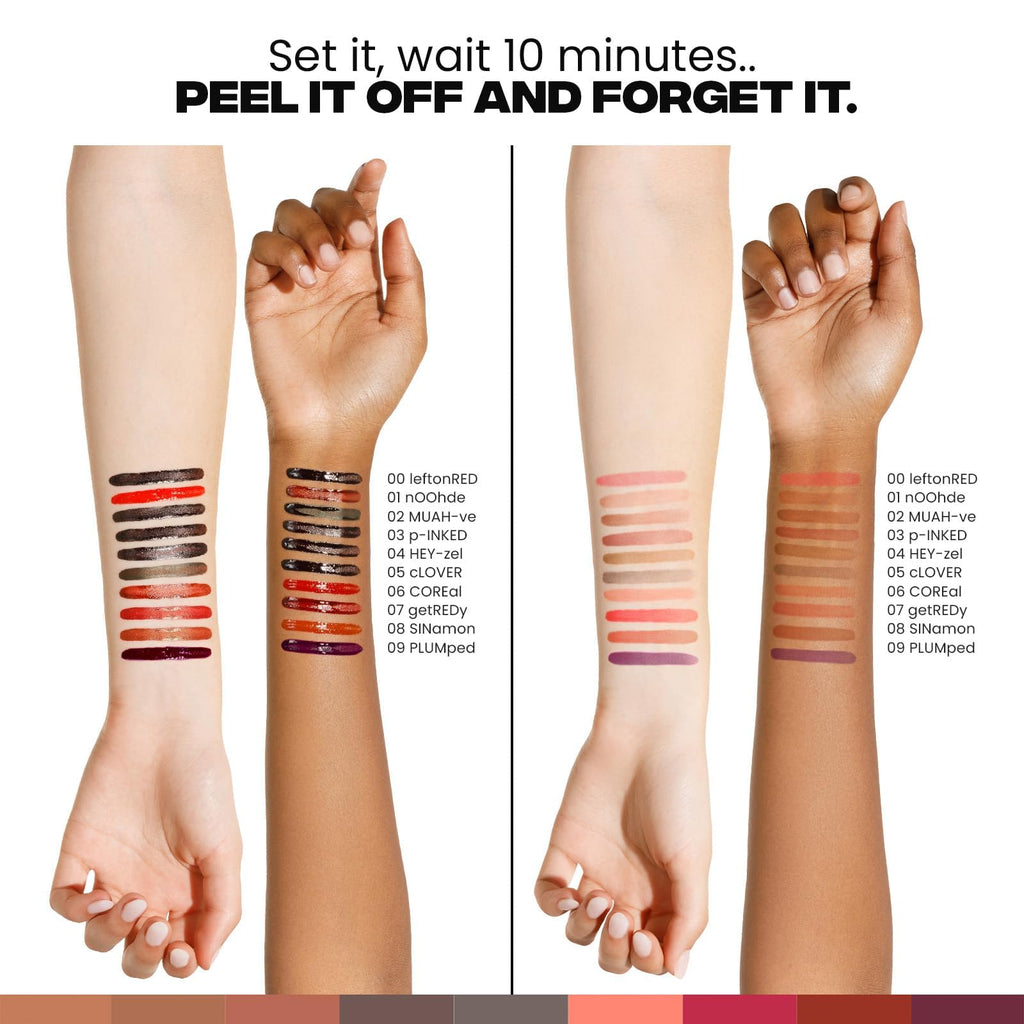 Sacheu Lip Liner STAY-N Peel Off Lip Stain — Long Lasting Waterproof Lip Tint with Hyaluronic Acid & Vitamin E — Transfer Proof Matte Finish, Vegan & Cruelty-Free (p-INKED) SacheuBuy Supplements Australia