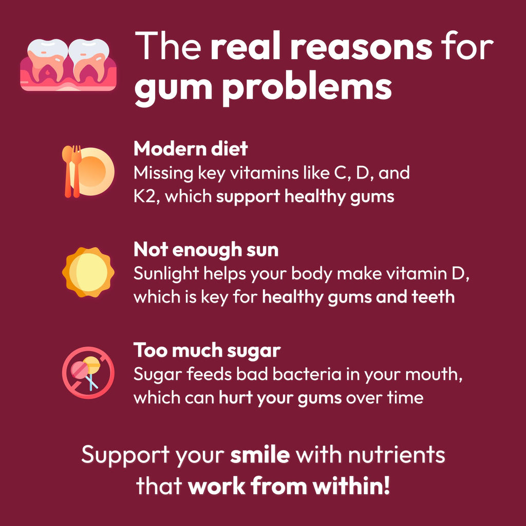Strong Jaw Gum Restore - Gum Repair for Receding Gums | Teeth Magnesium Supplements, Oral Care, Remineralizing Dental Health Vitamins for Adults | 1 Month Supply, 180 Capsules, Made in USA Strong JawBuy Supplements Australia