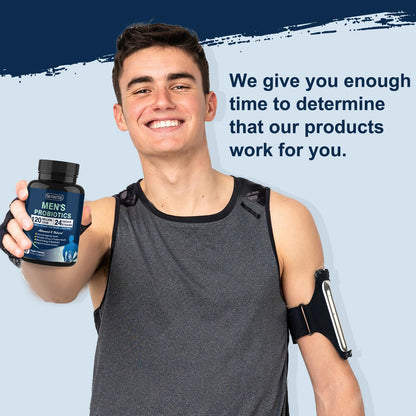 Probiotics for Men Digestive Health, 120 Billion CFUs Mens Probiotic with Digestive Enzymes & Prebiotics & Saw Palmetto & Cranberry for Gut, Prostate & Urinary
