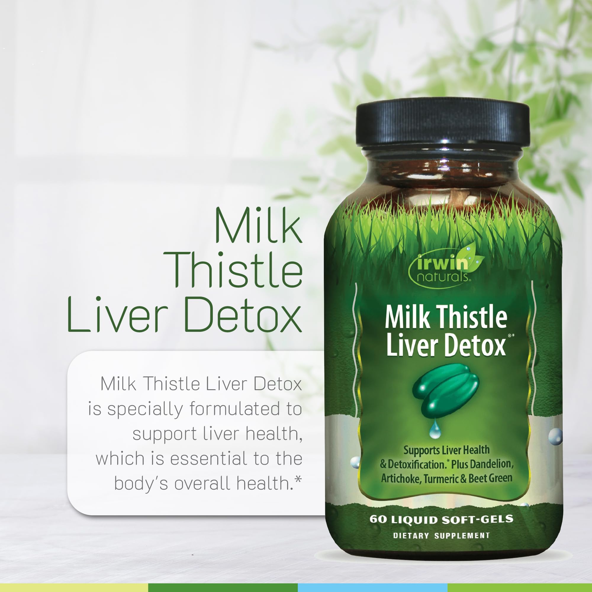 Irwin Naturals Milk Thistle Liver Detox - 60 Liquid Soft-Gels, Pack of 2 - Supports Liver Health with Dandelion, Artichoke, Turmeric & Green Beet Root - 60 Total Servings Irwin NaturalsBuy Supplements Australia