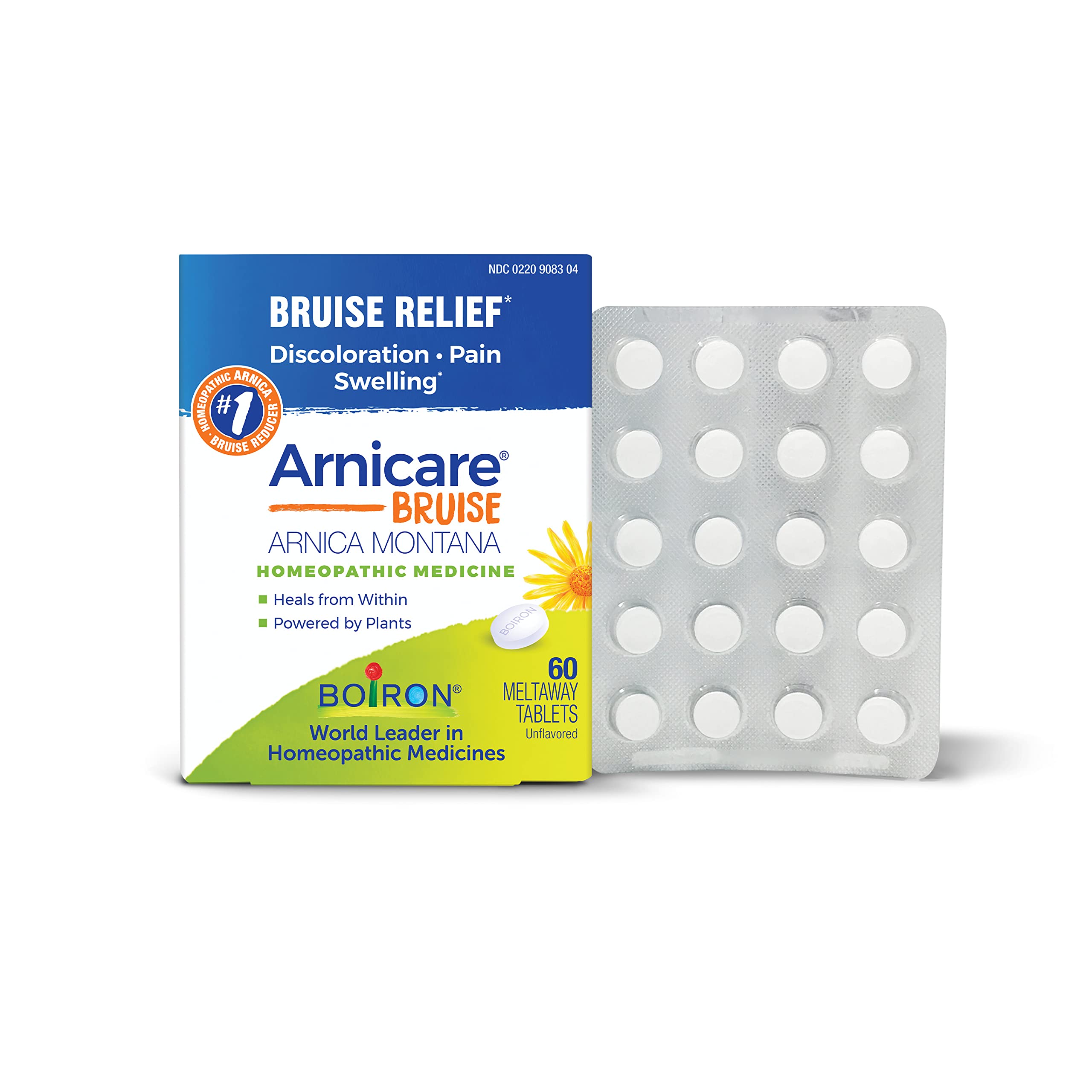 Boiron Arnicare Bruise for Relief of Pain or Swelling from Injuries, and Discoloration of Bruises - 60 Tablets BoironBuy Supplements Australia