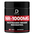 Supplement container with 'DedicaD' branding and 'NR-1000MG' label on a white background