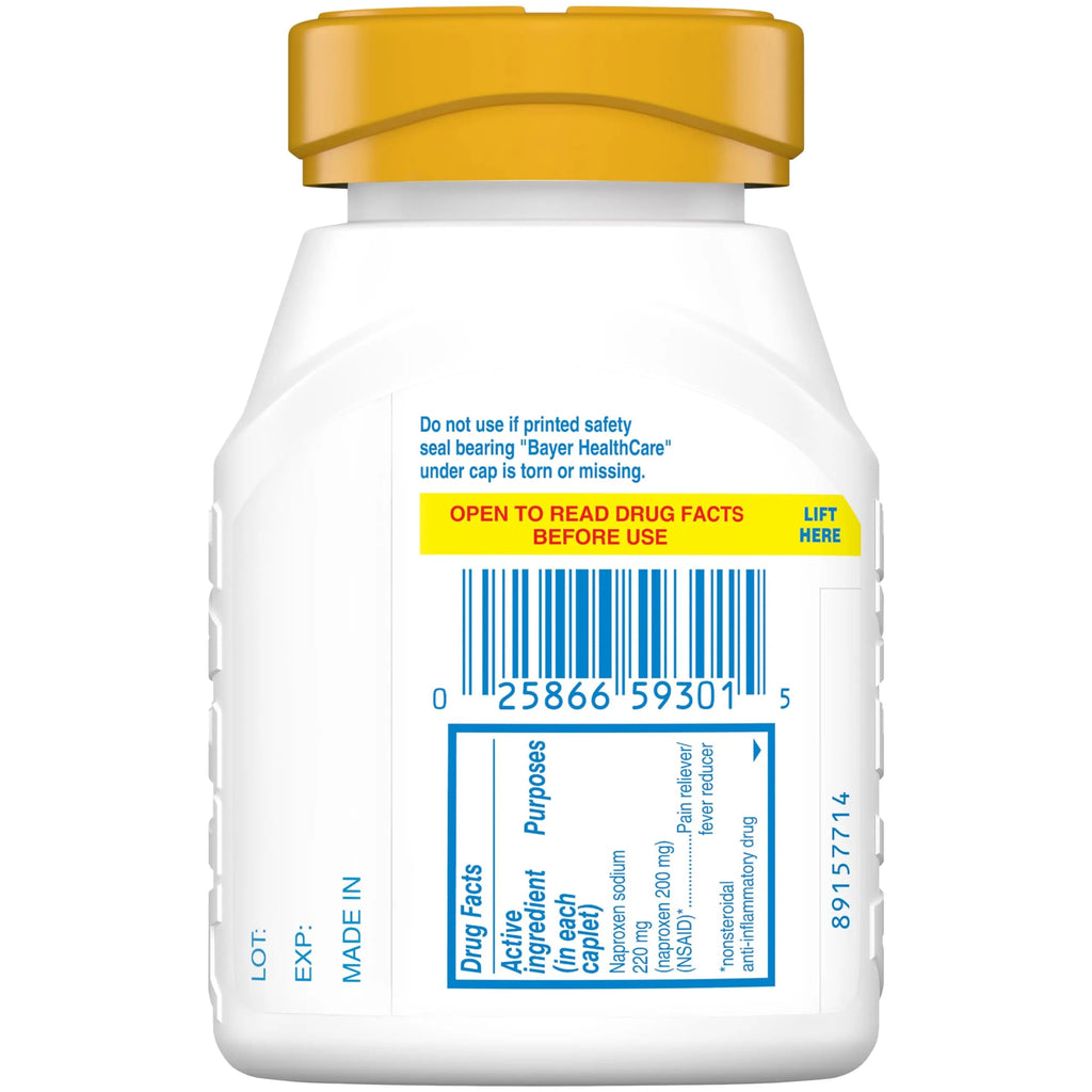 Aleve Pain Reliever & Fever Reducer Naproxen Sodium Caplets, Body Pain Relief, 270 Count AleveBuy Supplements Australia