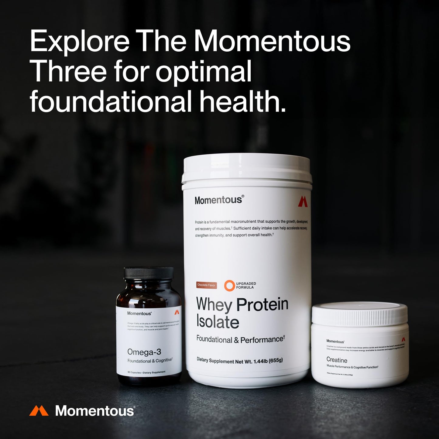 Momentous Creatine Monohydrate Powder - Creatine Powder - Supports Strength, Lean Muscle, & Recovery for Men & Women - NSF Certified for Sport - 5 g per Serving - 30 Servings