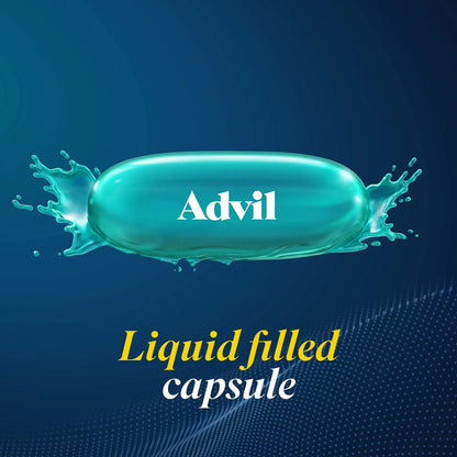 Advil Liqui-Gels Pain Reliever and Fever Reducer, Pain Medicine for Adults with Ibuprofen 200mg for Headache, Backache, Menstrual Pain and Joint Pain Relief - 50x2 Liquid Filled Capsules AdvilBuy Supplements Australia