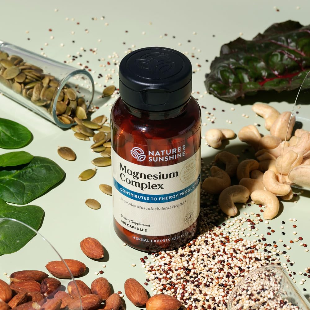 Nature’s Sunshine Magnesium Complex - High Potency Magnesium Supplement with Citrate & Malate for Relaxation, Optimal Absorption, Muscle Function, Energy Production - 50 Servings (100 Capsules) Nature's Sunshine buy supplements Au
