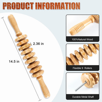 KintKita Wood Therapy Massage Tools,Wooden Massager Stick Roller Lymphatic Drainage Tool,Maderoterapia Kit Self Massage Roller Tool for Cellulite Reduction,Muscle Tension and Body Shaping,Contouring KintKita buy supplements Au
