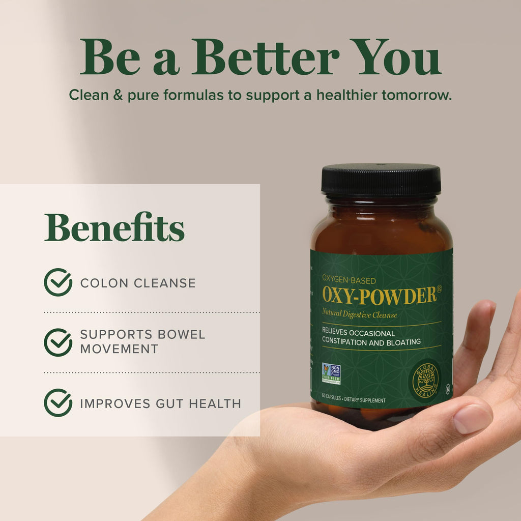 Global Healing Oxy-Powder Colon Cleanse, Constipation Relief for Women & Men, Magnesium Oxide Colon Cleanser & Detox for Weight Loss, Gut Cleanse Detox for Women and Men Global Healing Center buy supplements Au