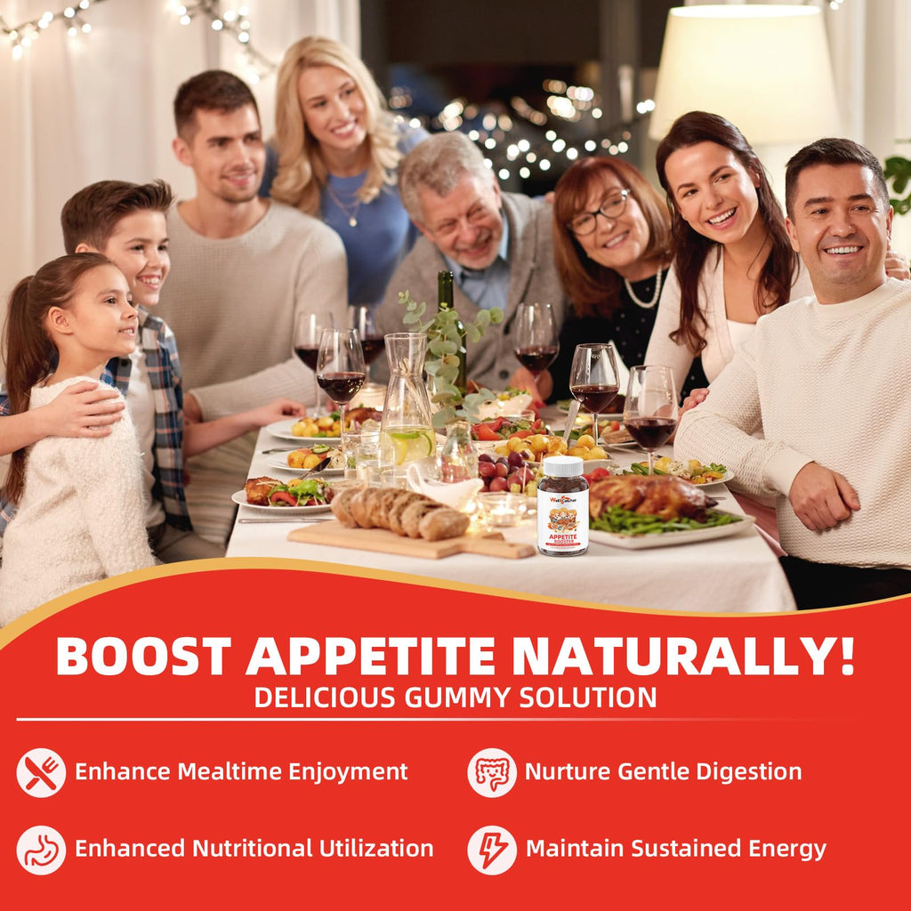 Appetite Booster Gummies for Kids Adults: Appetite Support Supplement with Bromelain Hawthorn Zinc Vitamin B12 for Healthy Digestive & Nutritional Balance, Sugar Free Mixed Fruit Flavor Vegan 30 Days WellcatcherBuy Supplements Australia