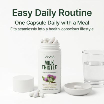Uvora - Milk Thistle Extract,Uvora Premium Herbal Supplement with Milk Thistle Extract & Antioxidants – Supports Natural ification