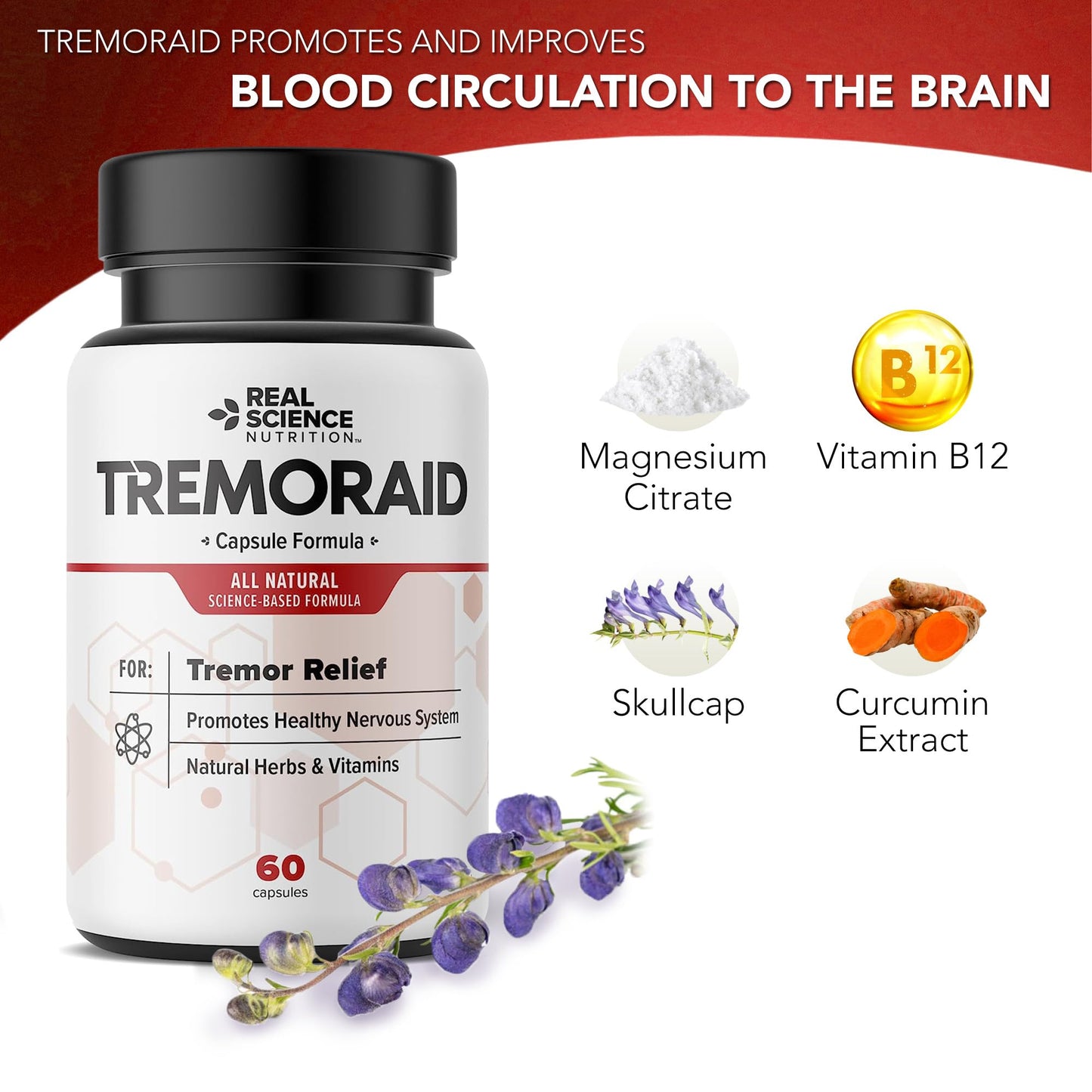 Tremoraid Essential Tremor Relief Supplements (60 Caps)* (3 Bottles) TremoraidBuy Supplements Australia