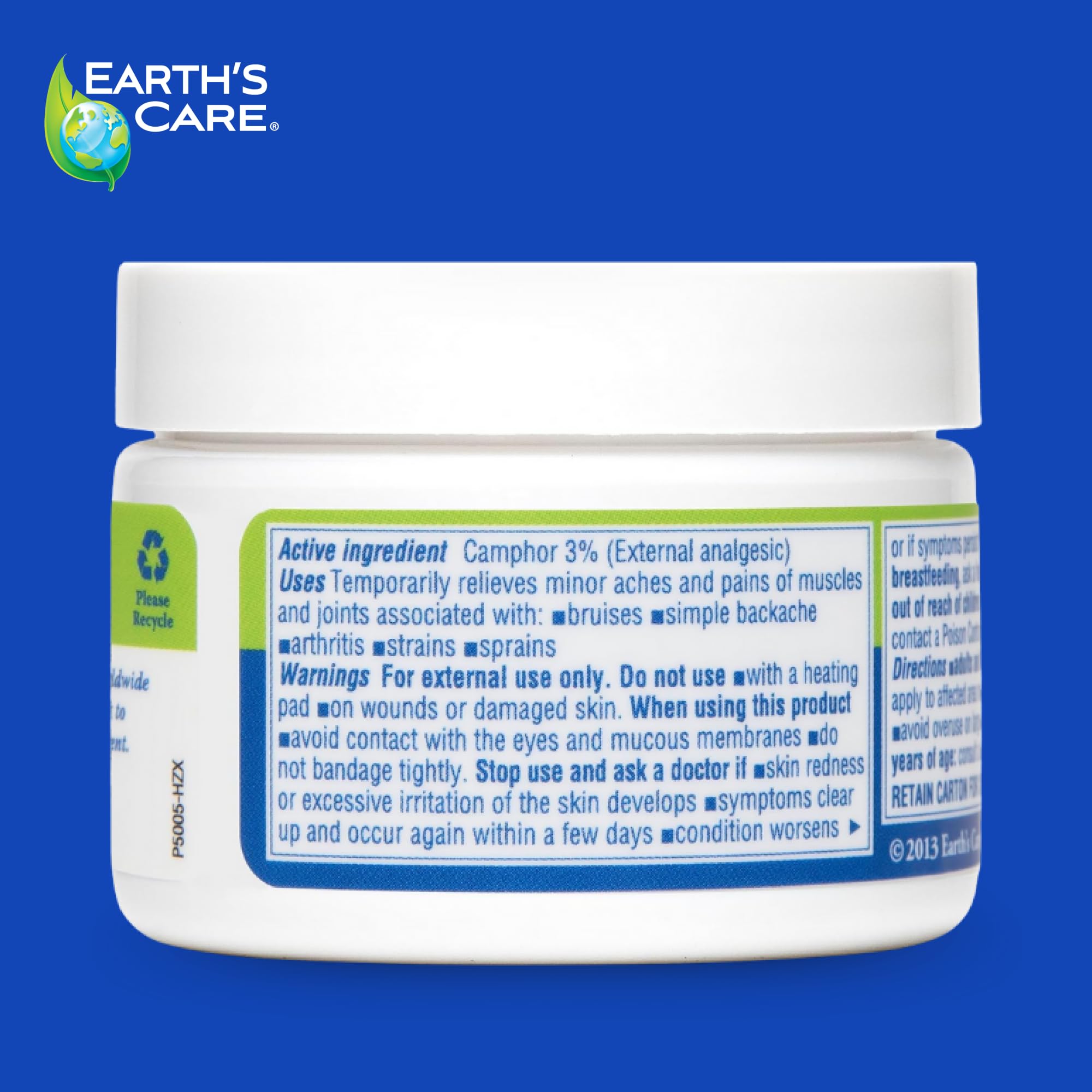 Earth's Care Muscle & Joint Rub - for Sore Muscles, Bruises, Aches and Strains - 2.5 OZ. Earth's CareBuy Supplements Australia