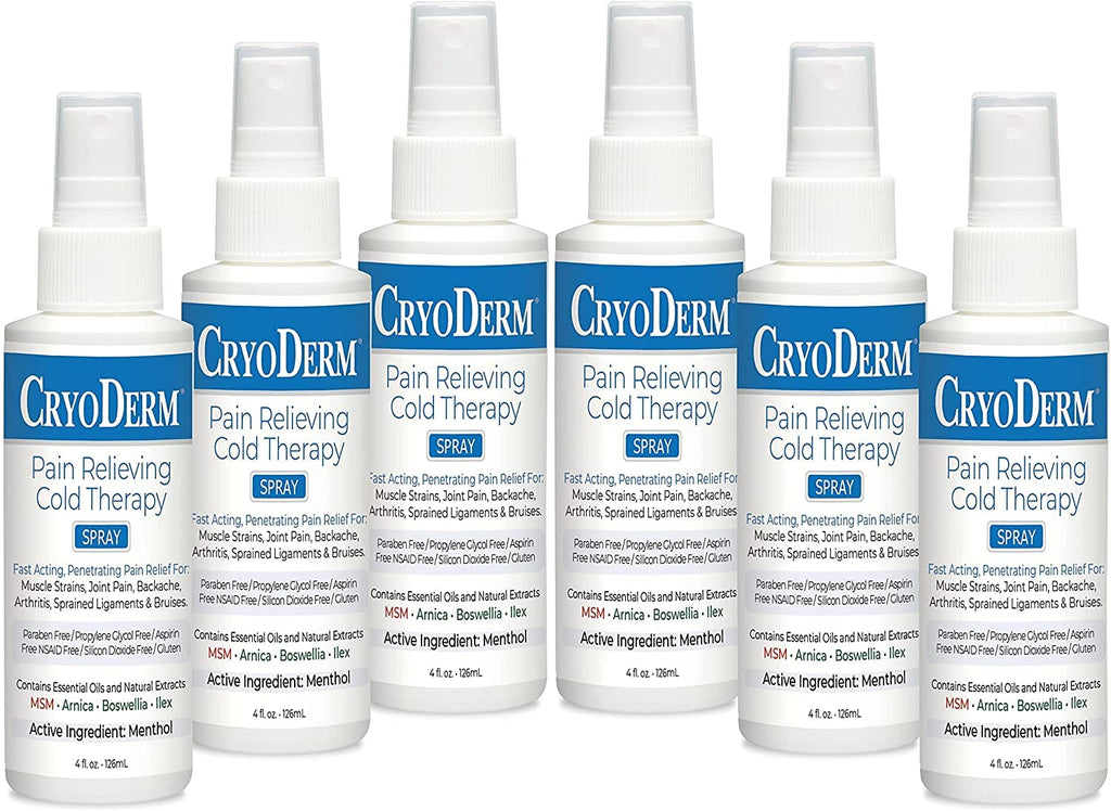 CryoDerm 4 oz Spray Cold Therapy (6 Pack) CryoDermBuy Supplements Australia