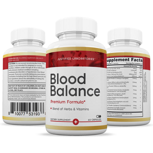 (2 Pack) Blood Balance Advanced Formula 688MG Supplement Pills 120 Capsules Justified LaboratoriesBuy Supplements Australia