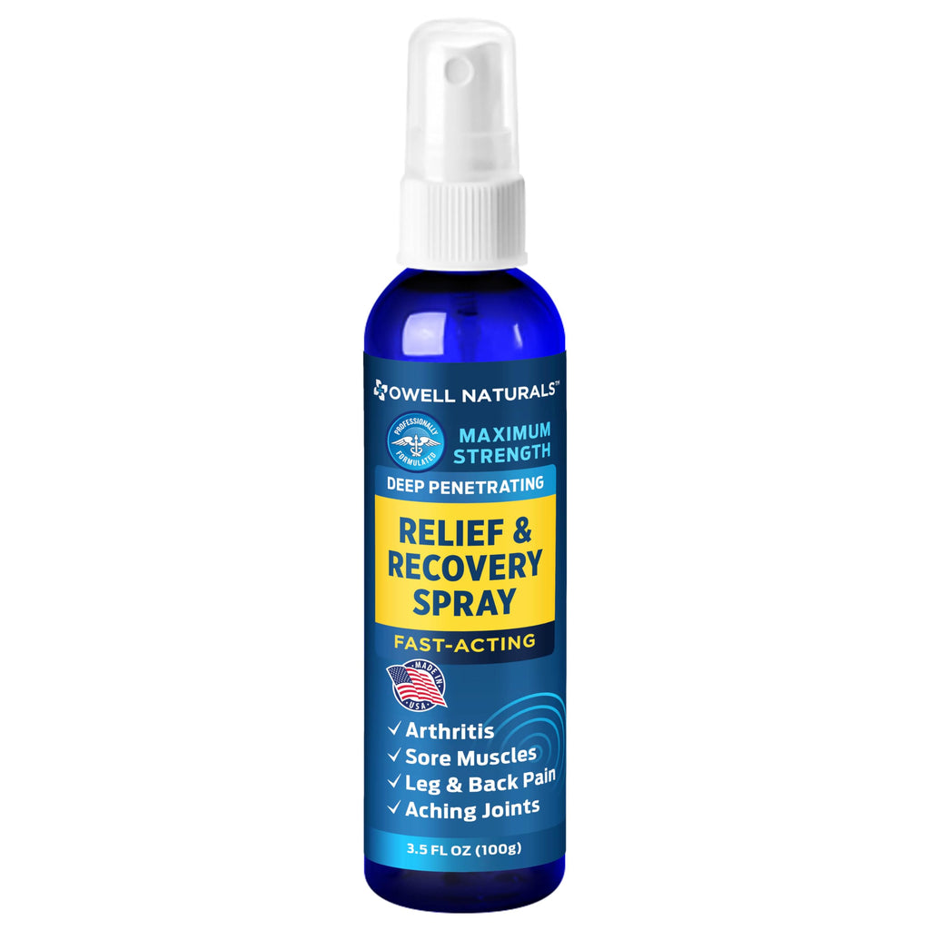 OWELL NATURALS Deep Penetrating Pain Relief Liquid Spray, Fast-Acting, Long Lasting, Natural Relief for Muscle Aches, Joint Pain, Stiffness, Quick Dry Formula, 3.5 oz Owell NaturalsBuy Supplements Australia
