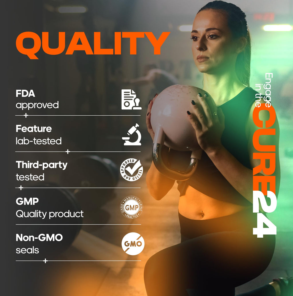 Cure24 Bovine X3 Colostrum Supplement Powder for Humans, 100% Pure Whole Natural Grass Fed Superfood, High IgG, Plus Probiotic & Prebiotic, Natural Peach-Mango Flavor, Made in USA Cure24 buy supplements Au