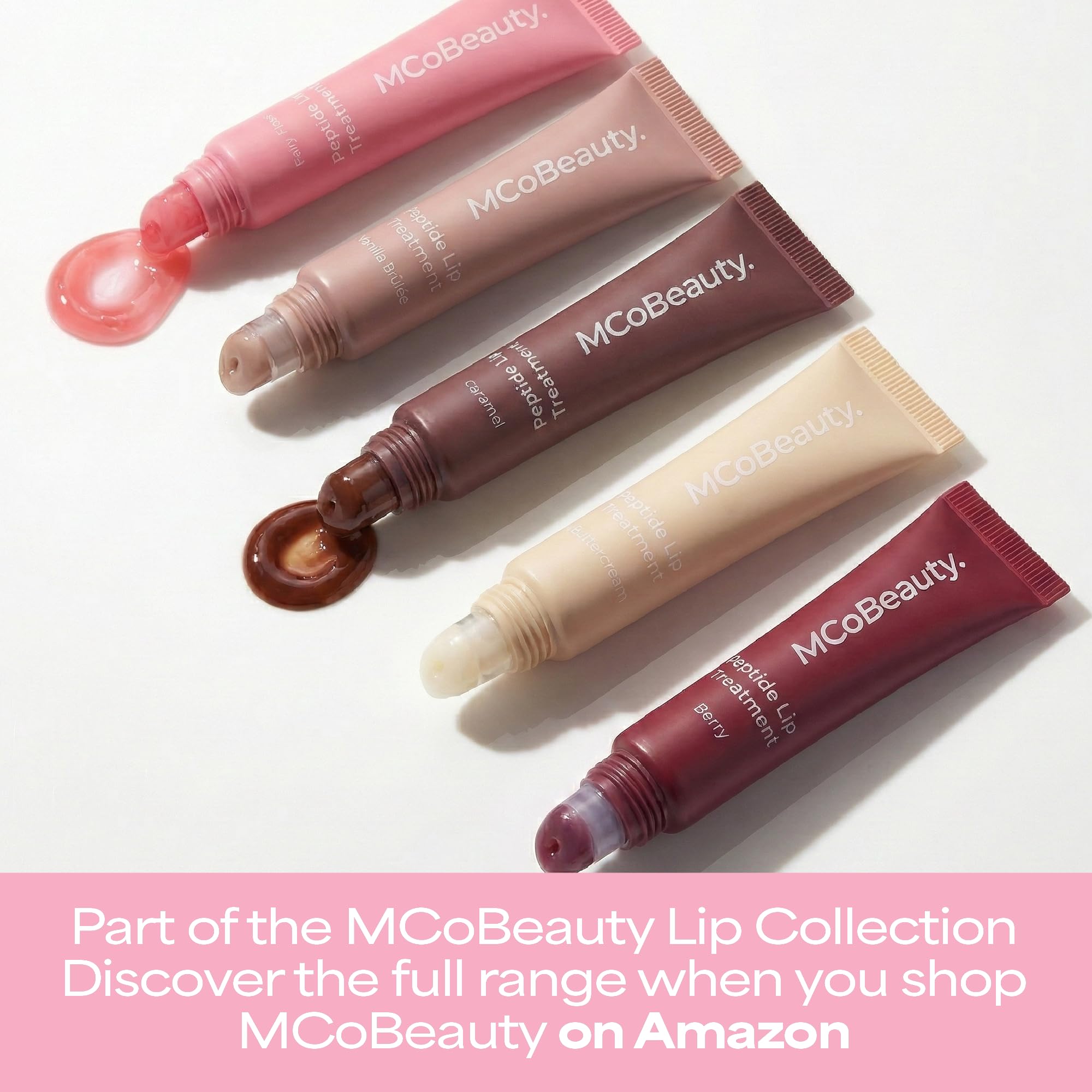 MCoBeauty Peptide Lip Treatment Caramel - Nude Brown Tinted Lip Balm Plumper Gloss for Women - Hydrating Lip Oil with Shea Butter, Peptides for Soft Plump Lips - Vegan Cruelty Free Lip Care MCoBeautyBuy Supplements Australia