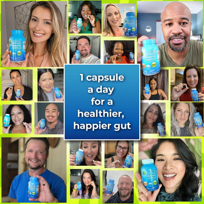 Probiotics with Digestive Enzymes and Prebiotic for Women and Men - 3-In-1 Vegan Probiotic Prebiotic Multi Enzyme Complex for Gut Health