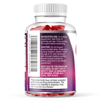 Fiber Gummies – Sugar Free Prebiotic Plant-Based Fiber 4g per Serving Supplement - Improved Soluble Formula Supports Digestive Health & Regularity - Non-GMO,