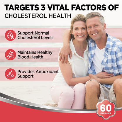 HOLLEGEND Cholesterol Supplements Gummies Sugar Free, 1500mg Plant Sterols for Cholesterol Health, Plus Citrus Bergamot, CoQ10 & Vitamins for Heart Health, Vegan, Mixed Berry Flavor, 60 Chewables HOLLEGENDBuy Supplements Australia