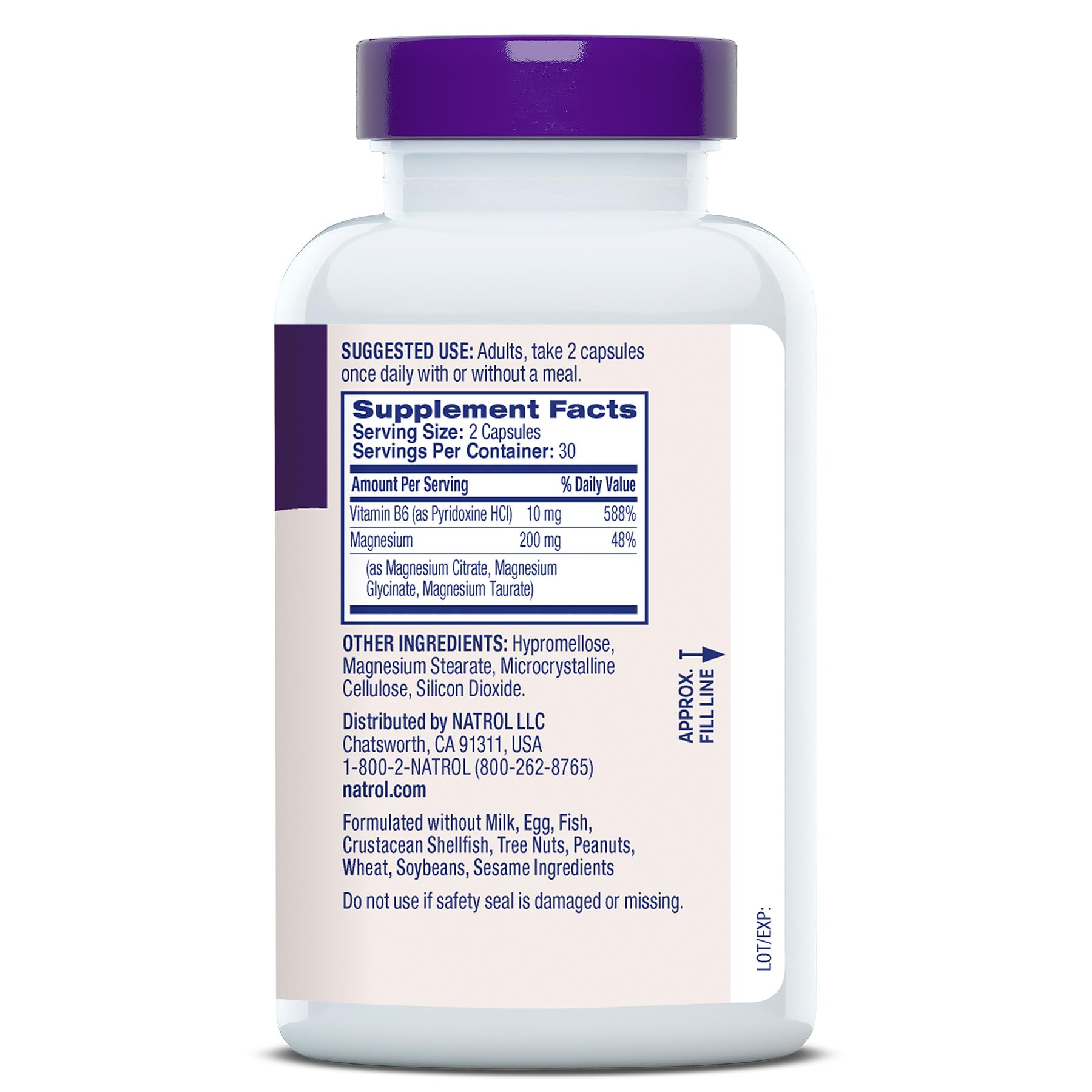 Natrol Triple Magnesium Complex Supplement, Glycinate, Citrate & Taurate 200mg High Absorption, Support Whole Body Wellness, 60 Capsules Natrol buy supplements Au