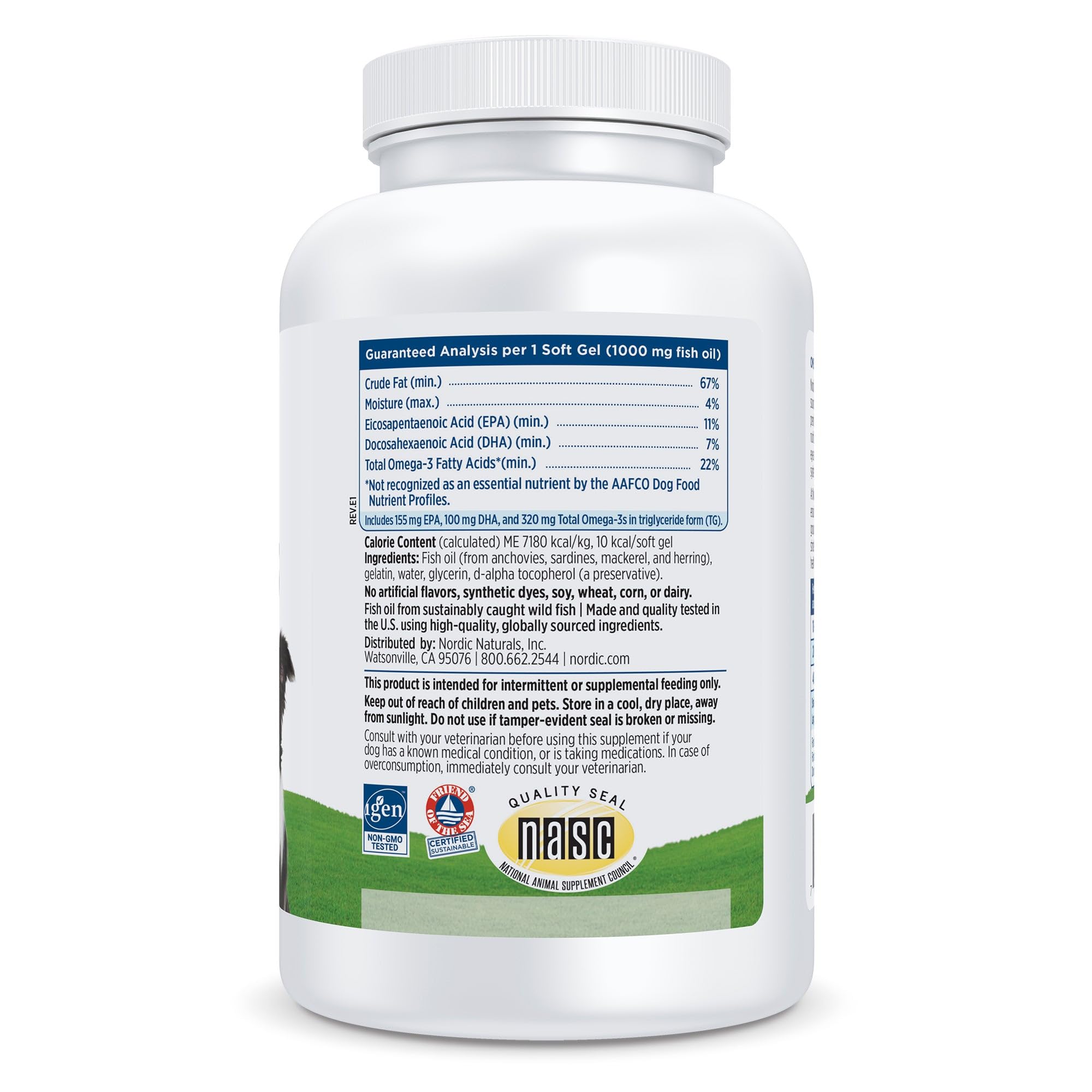Nordic Naturals Omega-3 Pet, Unflavored - 180 Soft Gels - 320 mg Omega-3 Per Soft Gel - Fish Oil for Dogs with EPA & DHA - Promotes Heart, Skin, Coat, & Immune Health Nordic NaturalsBuy Supplements Australia