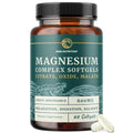 Bottle of Nobi Nutrition Magnesium Complex Softgels on a white background