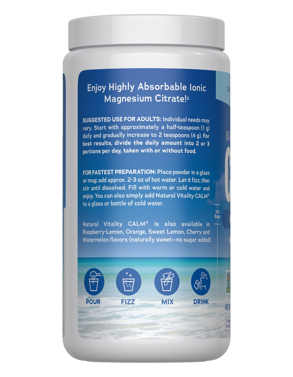 Natural Vitality Calm, Magnesium Supplement, Anti-Stress Drink Mix Powder, Gluten Free, Vegan, & Non-GMO, Original Unflavored, 16 oz Natural VitalityBuy Supplements Australia